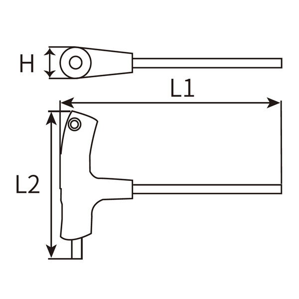 Great Wall T-Type Straight Handle Flat End Hex Key